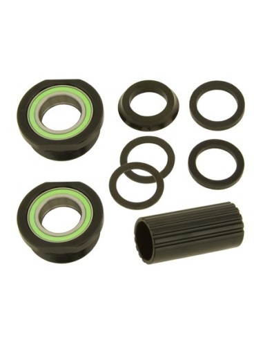 Alloy Bottom Bracket Set Euro 51A 19mm Kit Black.